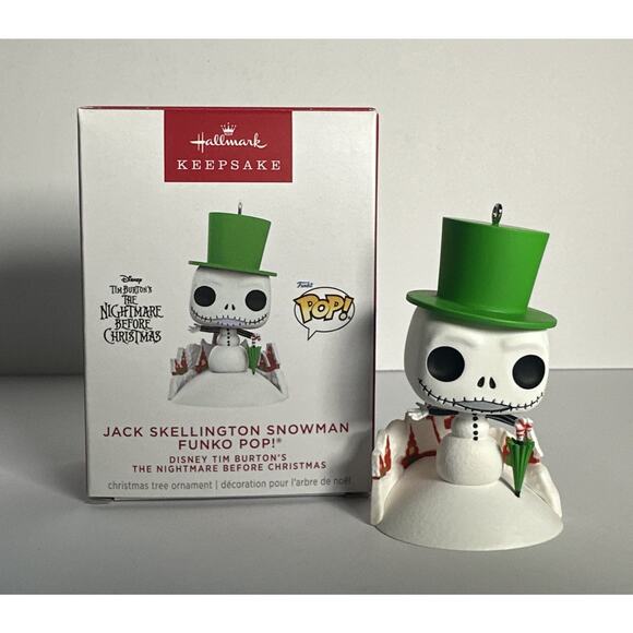 2024 HALLMARK KEEPSAKE ORNAMENT FUNKO POP! JACK SKELLINGTON SNOWMAN NBC NEW - Picture 1 of 4